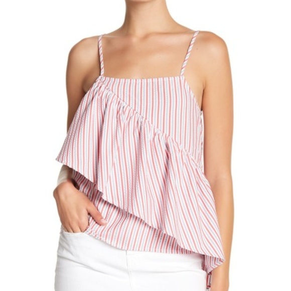 Abound Seersucker & Ruffle Panel Tank Top - Picture 1 of 7